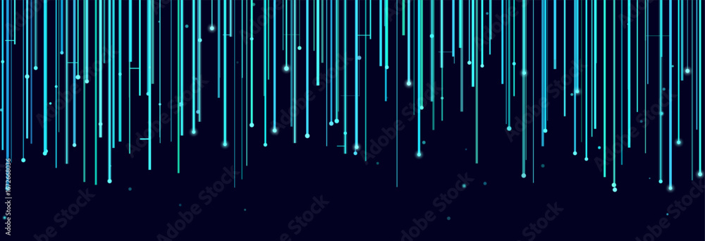 Aufkleber futuristic vector tech background with abstract digital lines and blue glow.
