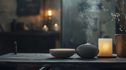 Candle lifestyle product photography advertising concept spa stylish modern composition decorative arrangement inspiration background wellness design