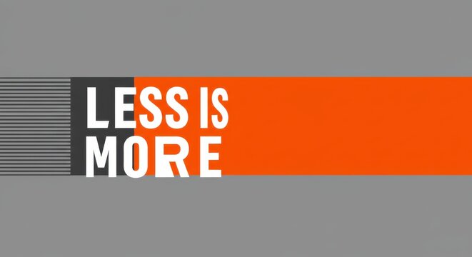 “A bold minimalist vector poster featuring clean lines, vibrant contrasting colors, and oversized typography—emphasizing ‘less is more’ with maximum impact.”
