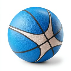 A vibrant blue basketball isolated on a simple background, perfectly capturing the essence of sports and play.
