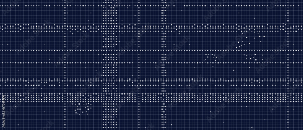 Aufkleber digital matrix: abstract vector tech background with grid and dots.