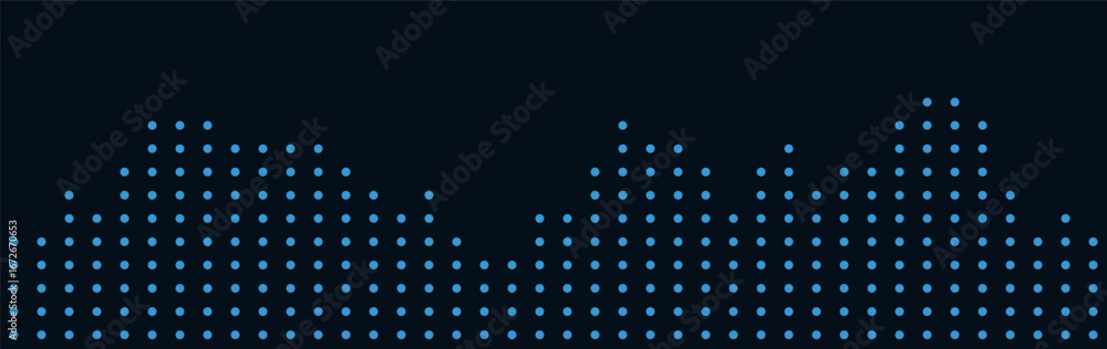 Aufkleber dynamic vector tech background with abstract dot patterns.