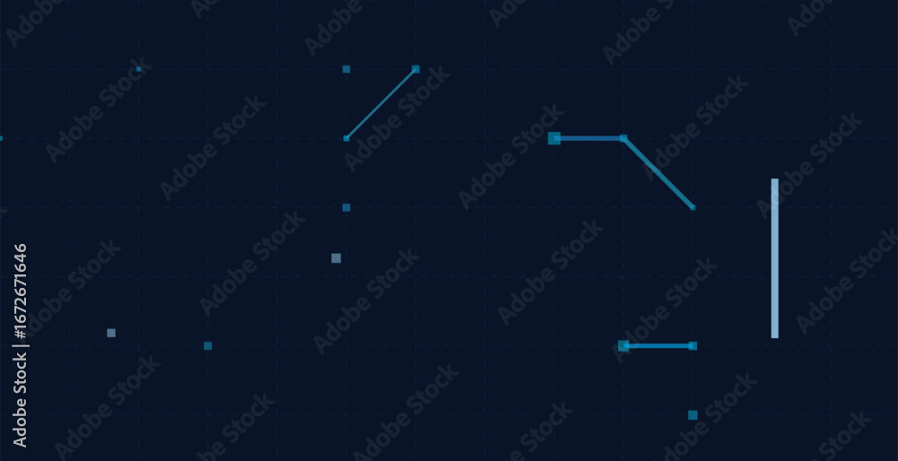 Aufkleber minimalist vector tech background with geometric lines and dots.