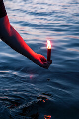 Flare in the ocean