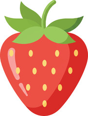 Obraz premium Fresh red strawberry perfect for food and nutritionthemed projects. Great for summer, health and organic agriculture concepts. Perfect for a vibrant illustrative touch.