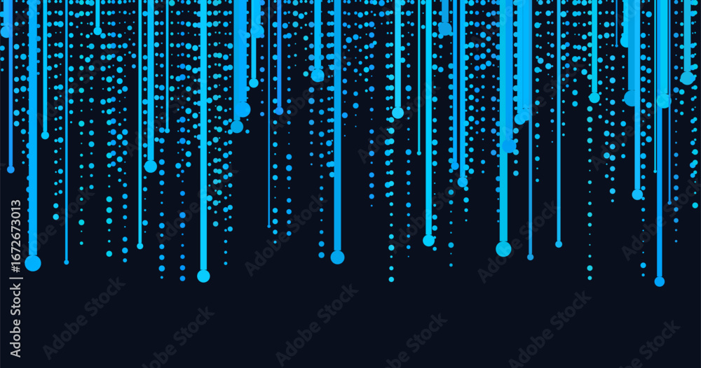 Aufkleber dynamic vector tech background with blue digital lines and dots.