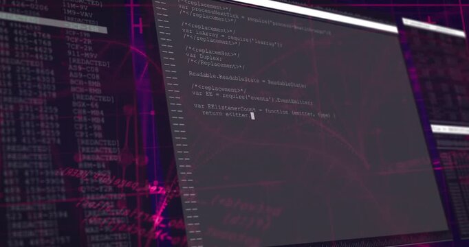 Magenta grid drifting panel sliding and IDs scrolling while editor loading modules for assembly