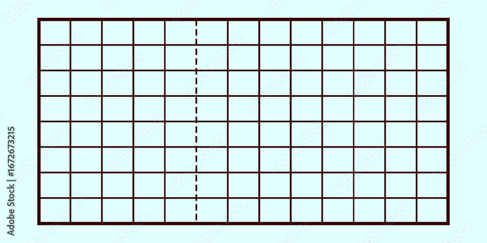 Aufkleber blue grid background with dashed line on light blue vector tech design.