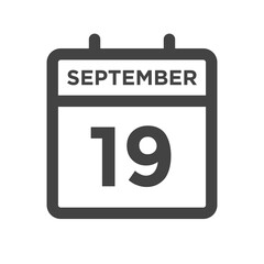 September 19 Calendar Day or Calender Date Deadline or Appointment