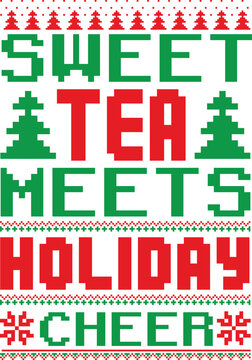 Sweet tea meets holiday cheer- sweater t shirt Designv Warm knitted textures meet casual streetwear style