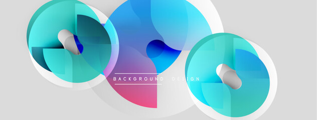 Abstract geometric shapes, vibrant blue, pink hues. Modern design elements create dynamic composition. Smooth gradients, clean lines present stylish background.