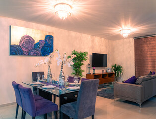 Modern and Warm House Dining room.