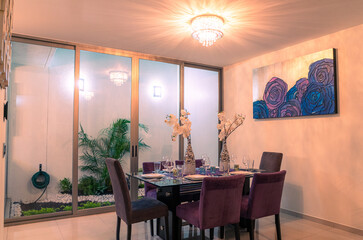 Modern and Warm House Dining room.