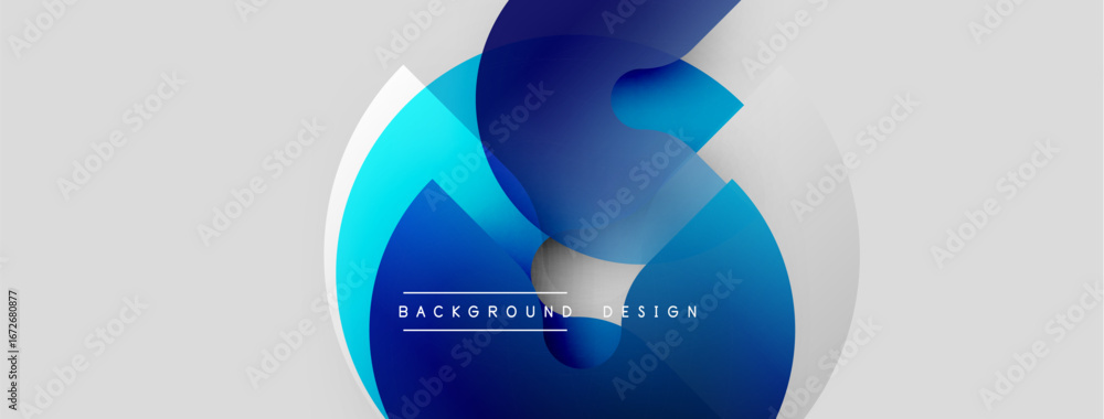 Poster abstract blue design. overlapping shapes create dynamic composition. modern aesthetic, suitable for 