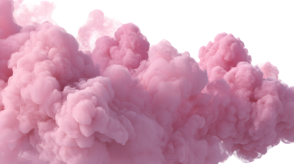 Pink Clouds and Smoke Effect – Isolated PNG Design Element on White Background