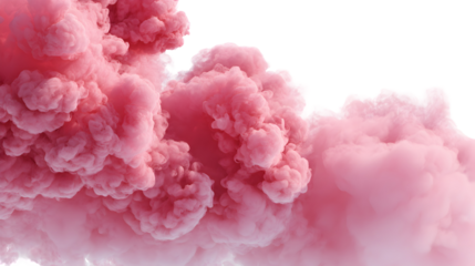 Pink Clouds and Smoke Effect – Isolated PNG Design Element on White Background