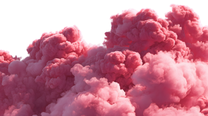 Pink Clouds and Smoke Effect – Isolated PNG Design Element on White Background