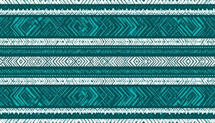Geometric pattern design with aqua and white hues offering a rustic tribal aesthetic ideal for