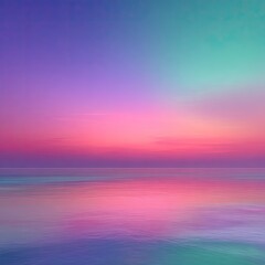 Obraz premium Vibrant sunset reflecting on calm ocean waters, peaceful coastal scene, ideal for travel or meditation