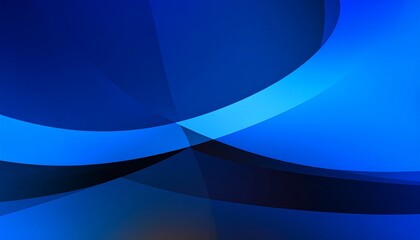 Obraz premium Harmonious interplay of curves and gradients creates a deep and dynamic blue composition