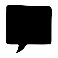 Naklejka premium A black speech bubble illustration for communication and dialogue representation