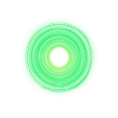 Green glowing energy circle with transparent background
