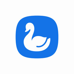Obraz premium swan bird icon sign vector