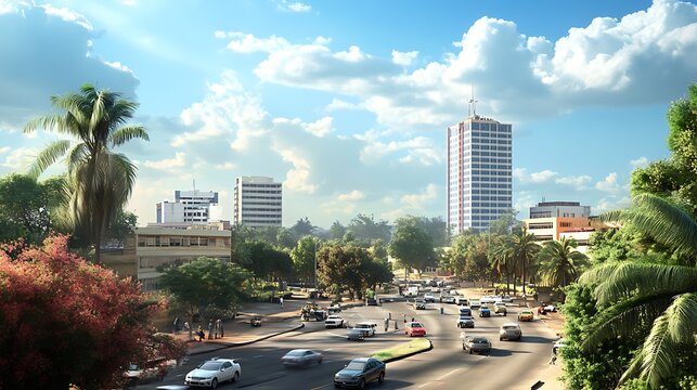 Beautiful harare zimbabwe capital evening skyline picture