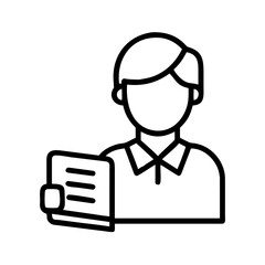 Faceless person holding a document, representing employment, career, or business deals