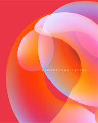 Abstract vibrant circles overlap, creating dynamic colorful background. Gradient shades blend smoothly, offering modern aesthetic.