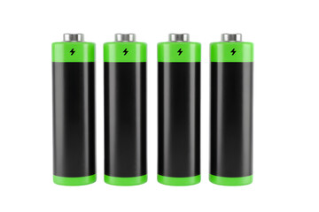 Eco-friendly batteries power the future, showcasing sustainability and innovation