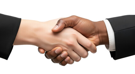 A close-up shot of two hands clasped together, symbolizing a business agreement or collaboration.