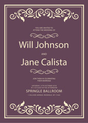 Elegant Wedding Card Design Template | Luxury Invitation Card | Printable Wedding Invitation