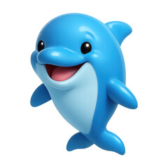 Naklejka premium PNG Cute cartoon dolphin illustration.
