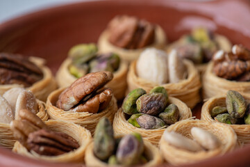 Bird'sNest Baklava with nuts
