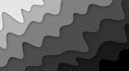Abstract grayscale layered wavy shapes.