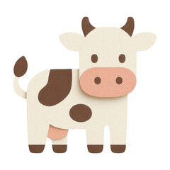 PNG Cute cartoon cow illustration.