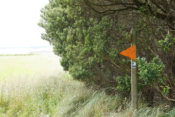 ニュージーランドのロングトレイル「テアラロア」の標識