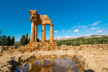 Ancient Temple Ruins Under a Bright Sicilian Sky