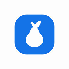 pear fruit icon sign vector