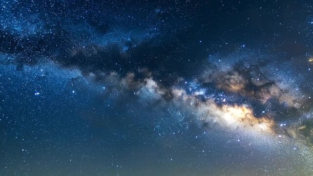 Celestial Symphony: Milky Way Galaxy Timelapse, Starry Night Wonders
