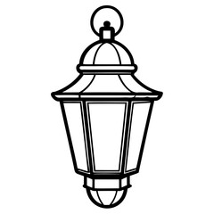 Vintage hanging lantern with a classic design, perfect for decorative purposes and historical ambiance