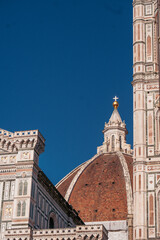 Images of Florence including Ponte Vecchio, Arno river, Duomo Cathedral, romantic couples, sunset views, and the iconic Leaning Tower of Pisa.