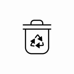 recycle bin icon sign vector
