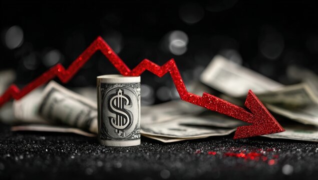 A downward trend in financial investments - Powered by Adobe