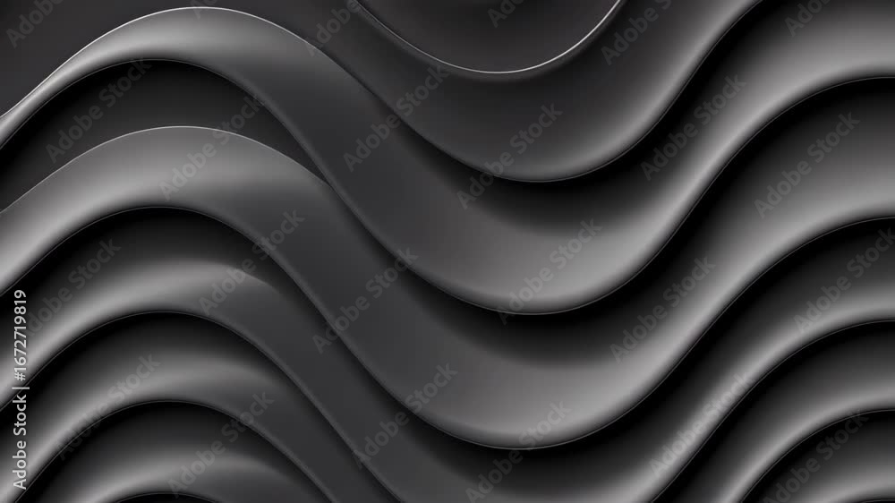 Aufkleber abstract wavy surface: an elegant composition of flowing, undulating curves creates a mesmerizing se