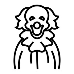 clown Line Icon