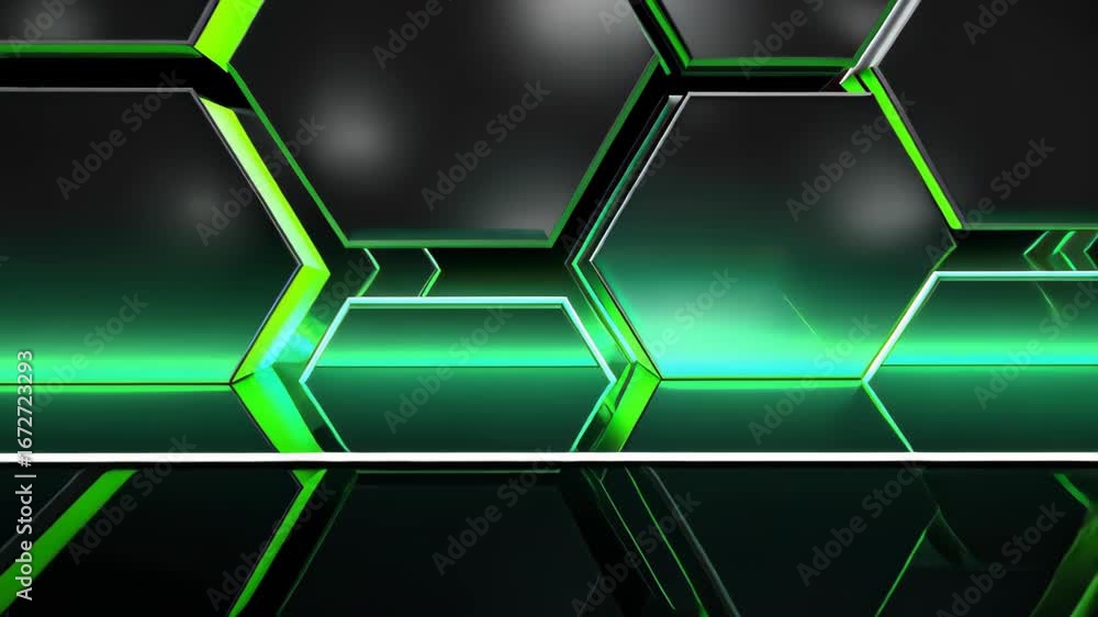 Aufkleber hexagon array design: a digital rendering showcasing a futuristic design with a series of interconne