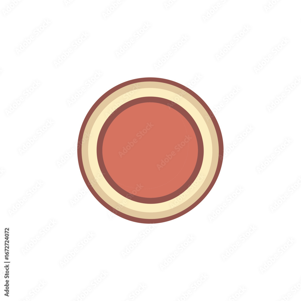 Poster Colorful abstract round shape with multiple layered circles.