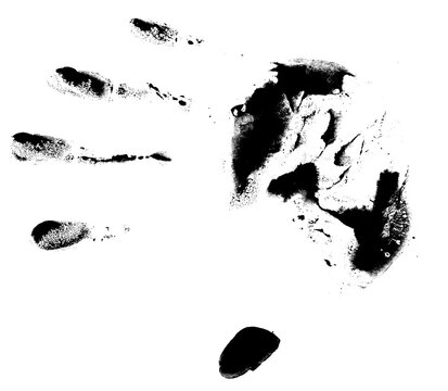 Black Ink Hand Print Pattern